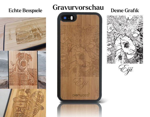 INDIVIDUELL iPhone 5 / SE Bambus-Kunststoff