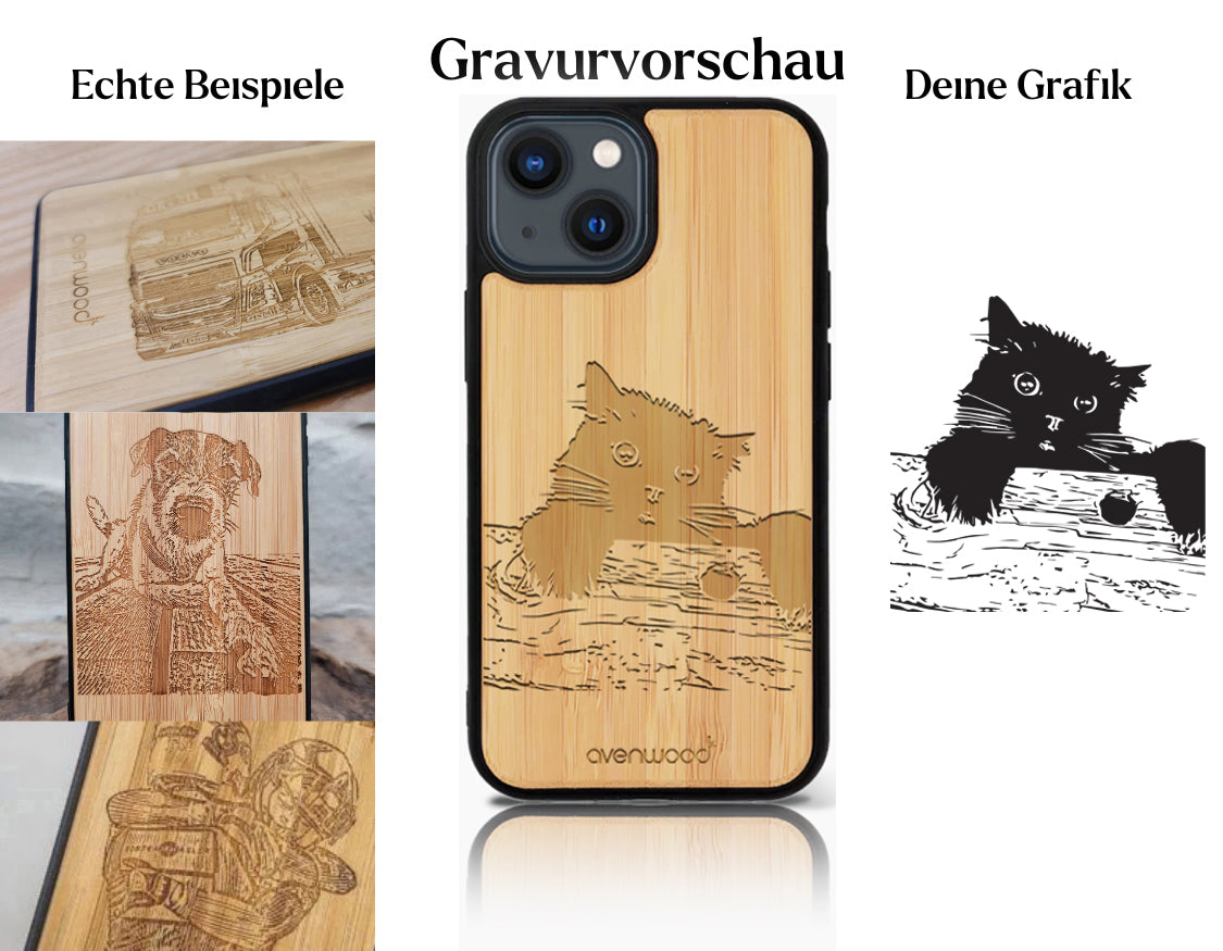 INDIVIDUELL iPhone 14 Bambus-Kunststoff
