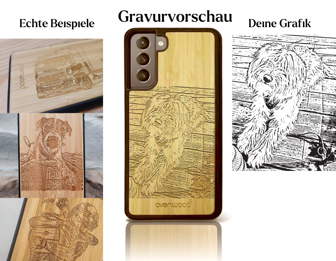 INDIVIDUELL Samsung Galaxy S21 Bambus-Kunststoff