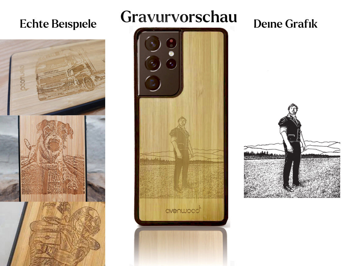 INDIVIDUELL Samsung Galaxy S21 Ultra Bambus-Kunststoff