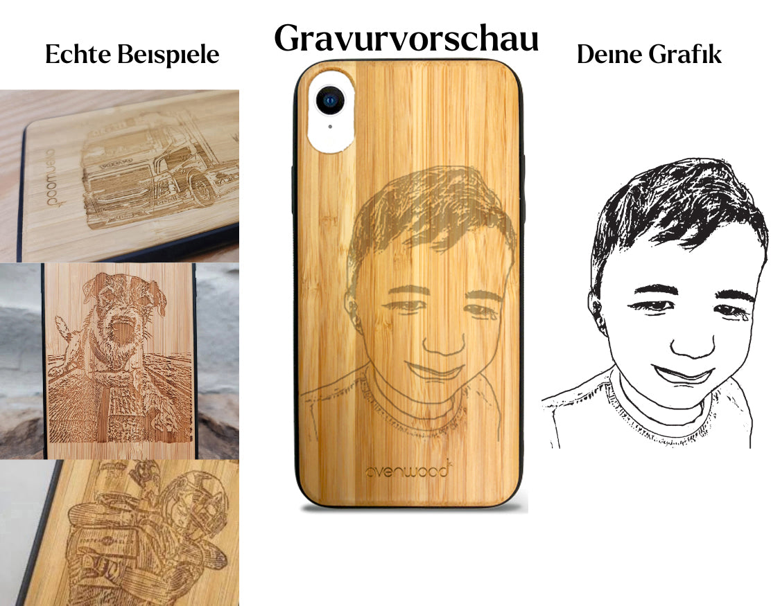INDIVIDUELL iPhone XR Bambus-Kunststoff