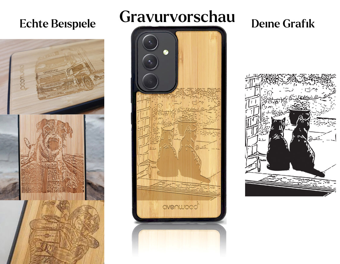 INDIVIDUELL Samsung Galaxy A54 Bambus-Kunststoff