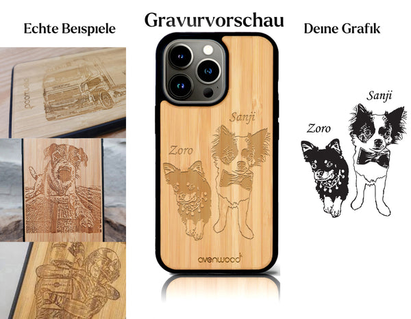 INDIVIDUELL iPhone 15 Pro Max Bambus-Kunststoff