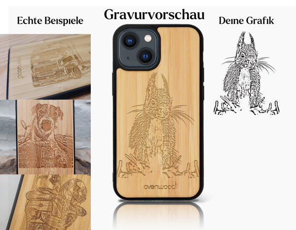 INDIVIDUELL iPhone 15 Bambus-Kunststoff