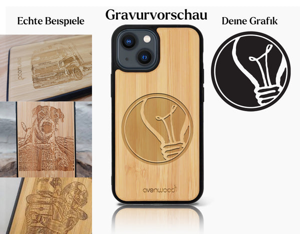 INDIVIDUELL iPhone 15 Pro Bambus-Kunststoff
