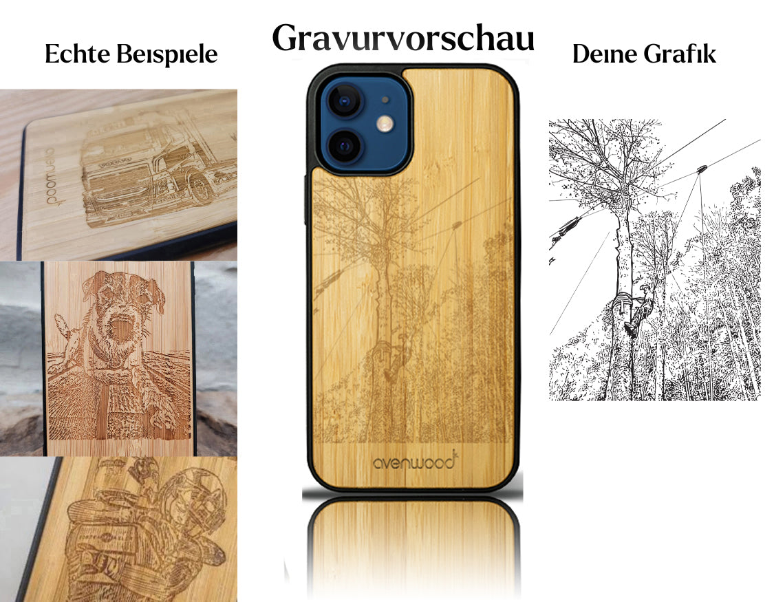 INDIVIDUELL iPhone 12 Bambus-Kunststoff
