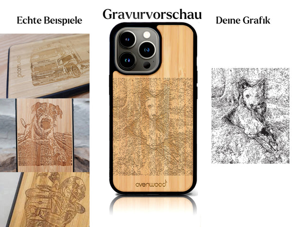 INDIVIDUELL iPhone 13 Pro Bambus-Kunststoff
