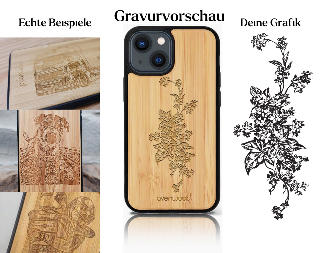 INDIVIDUELL iPhone 13 Bambus-Kunststoff