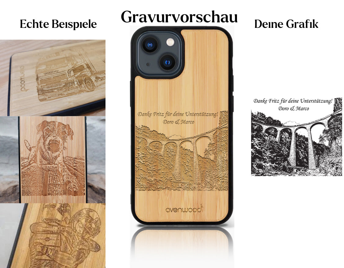 INDIVIDUELL iPhone 14 Bambus-Kunststoff