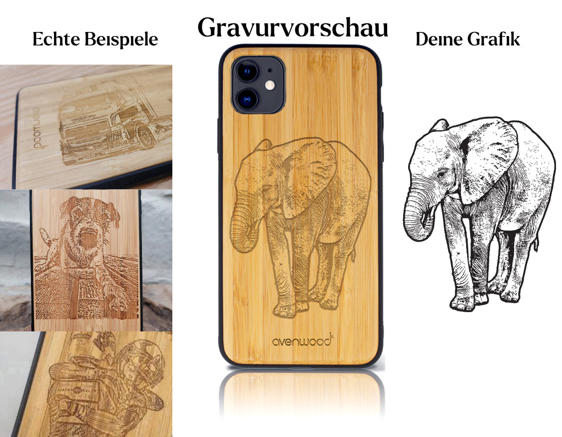 INDIVIDUELL iPhone 11 Bambus-Kunststoff