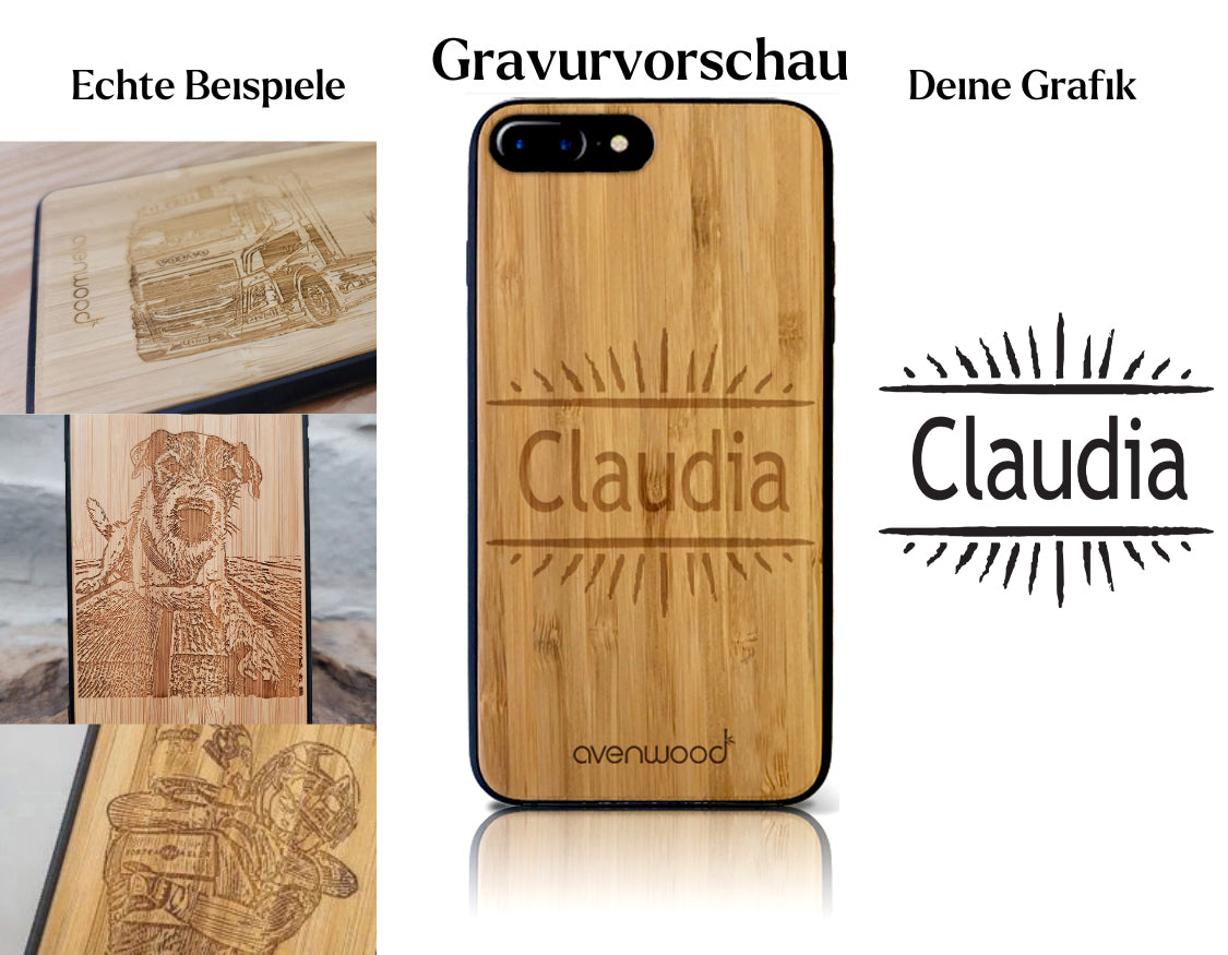 INDIVIDUEL iPhone 7 Plus en plastique bambou