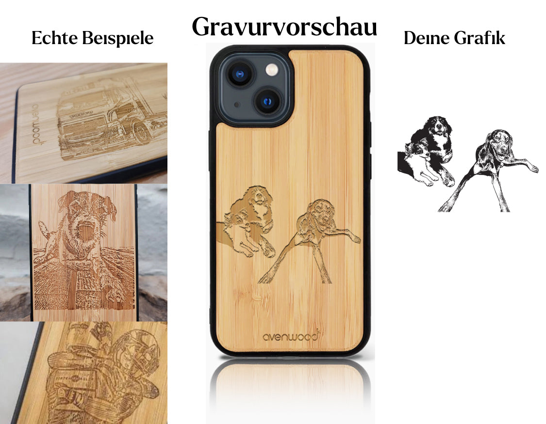 INDIVIDUELL iPhone 14 Bambus-Kunststoff