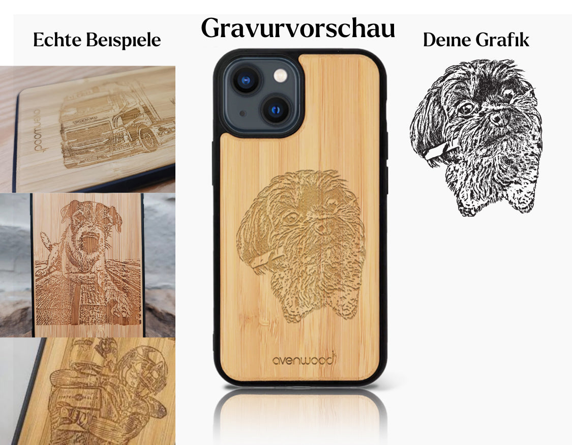 INDIVIDUELL iPhone 14 Bambus-Kunststoff