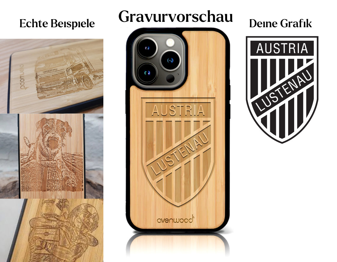 INDIVIDUELL iPhone 15 Plus Bambus-Kunststoff