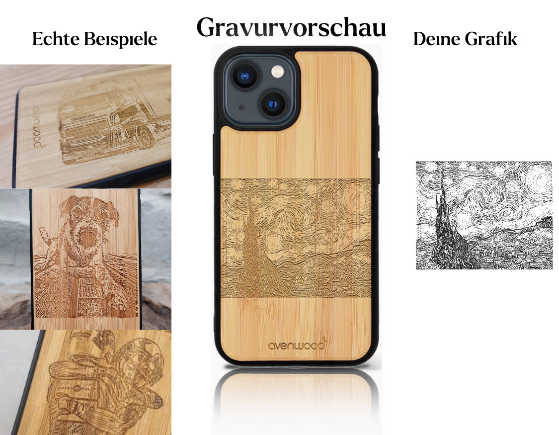 INDIVIDUELL iPhone 14 Bambus-Kunststoff