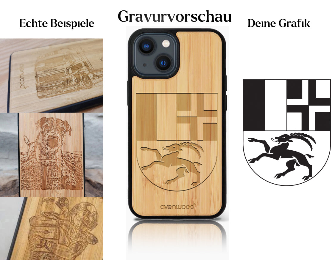 INDIVIDUELL iPhone 15 Bambus-Kunststoff