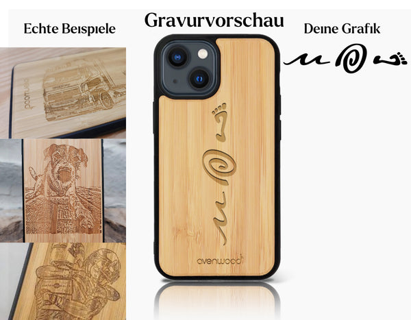 INDIVIDUELL iPhone 13 Mini Bambus-Kunststoff