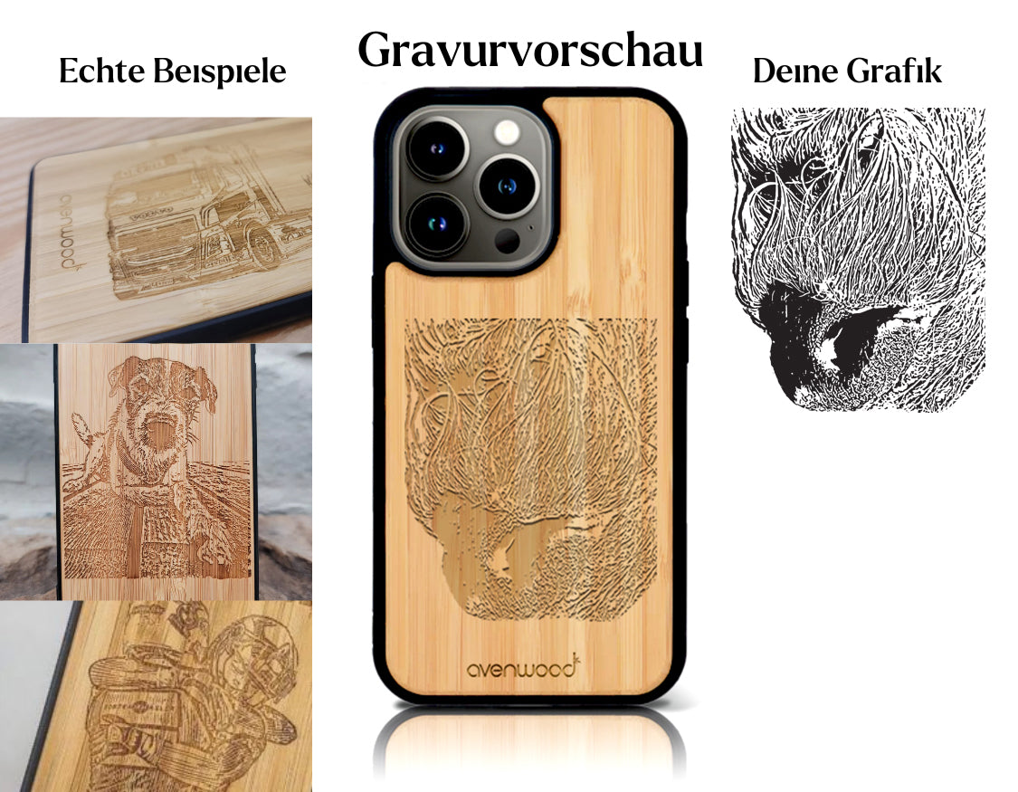 INDIVIDUELL iPhone 15 Bambus-Kunststoff