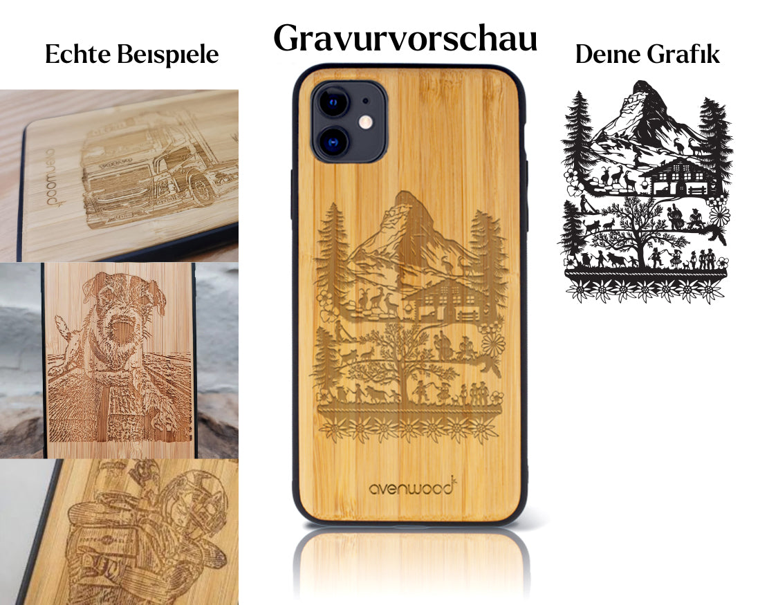 INDIVIDUELL iPhone 11 Bambus-Kunststoff