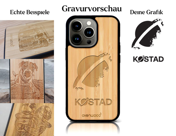 INDIVIDUELL iPhone 15 Pro Bambus-Kunststoff