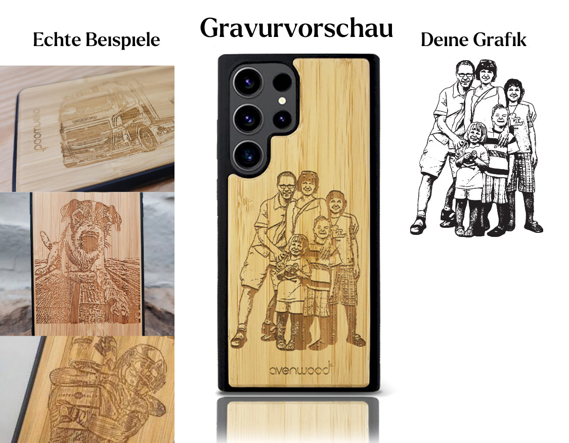 INDIVIDUELL Samsung Galaxy S23 Ultra Bambus-Kunststoff
