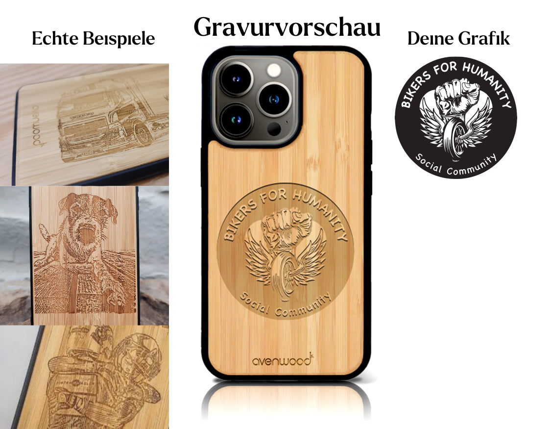 INDIVIDUELL iPhone 13 Pro Max Bambus-Kunststoff