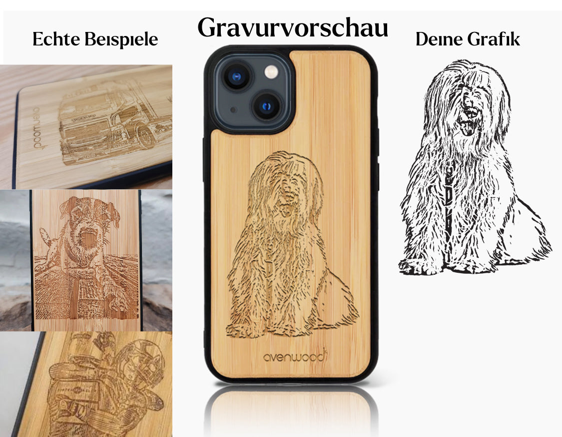 INDIVIDUELL iPhone 14 Bambus-Kunststoff
