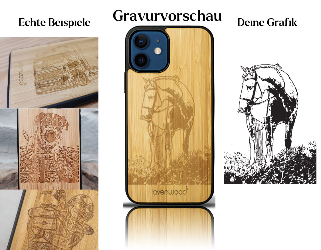 INDIVIDUELL iPhone 12 Bambus-Kunststoff