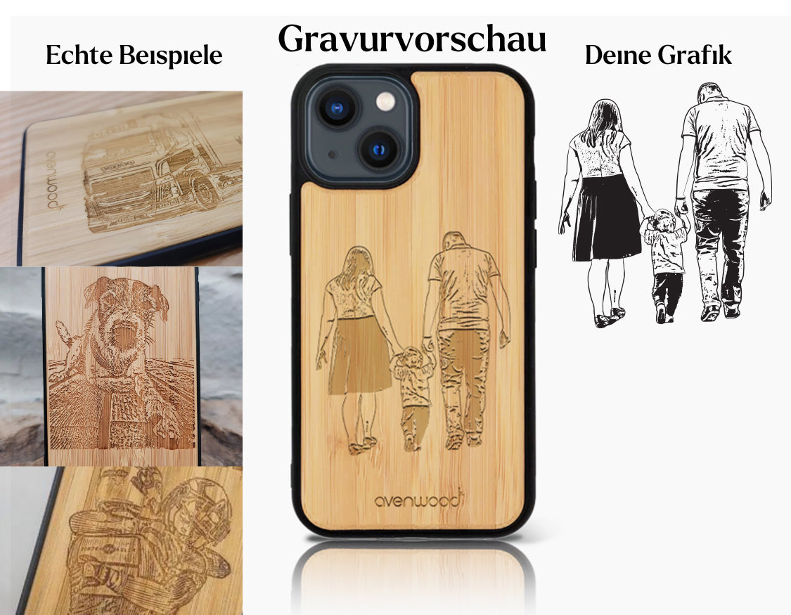 INDIVIDUELL iPhone 14 Bambus-Kunststoff