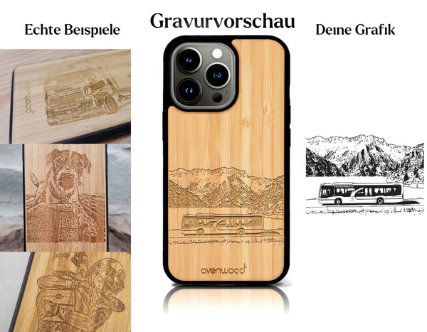 INDIVIDUELL iPhone 15 Pro Bambus-Kunststoff