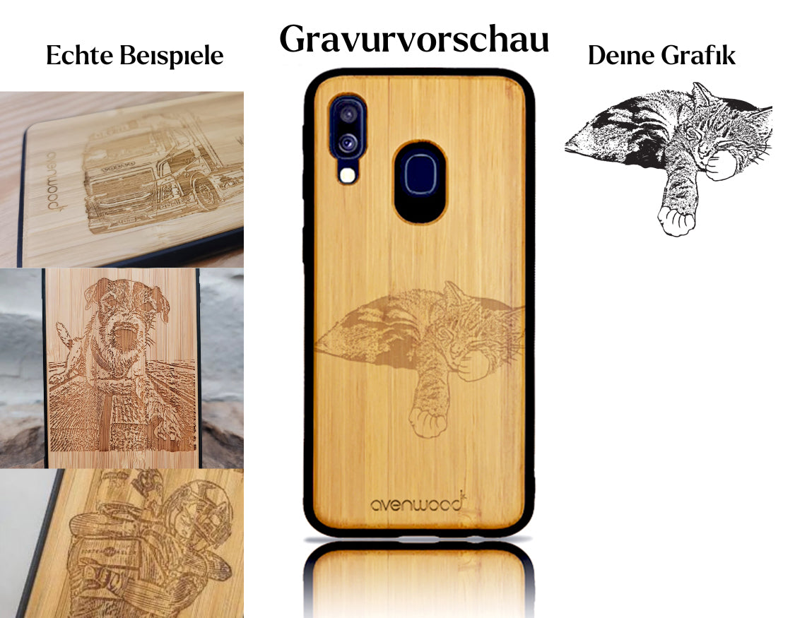 INDIVIDUELL Samsung Galaxy A40 Bambus-Kunststoff