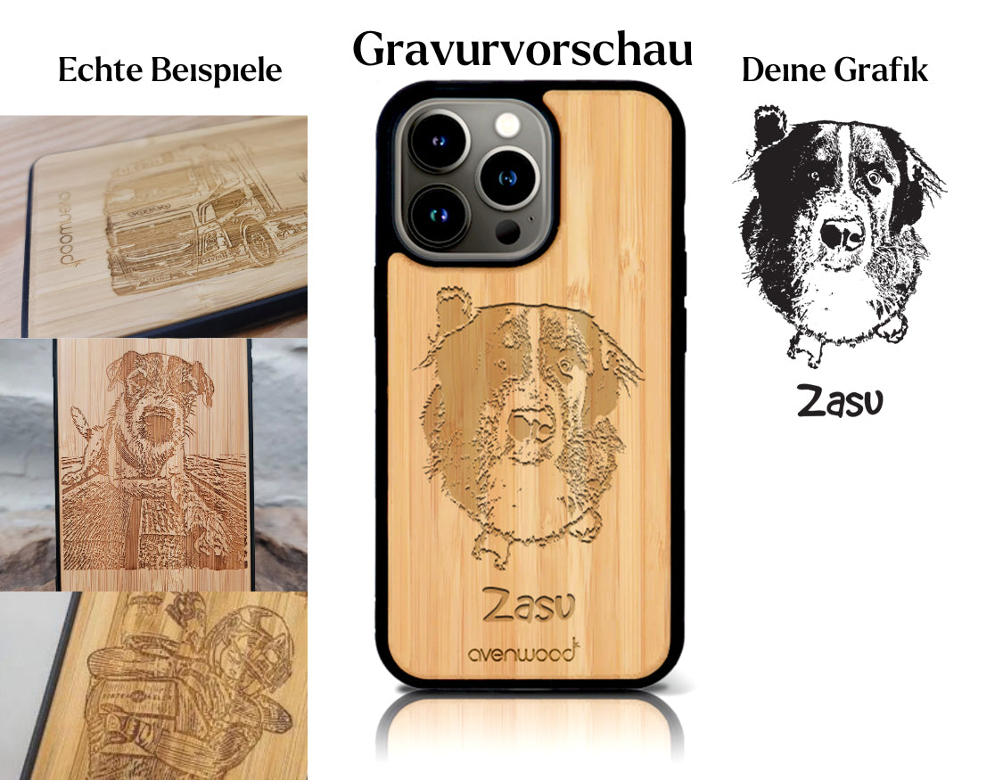 INDIVIDUELL iPhone 15 Bambus-Kunststoff