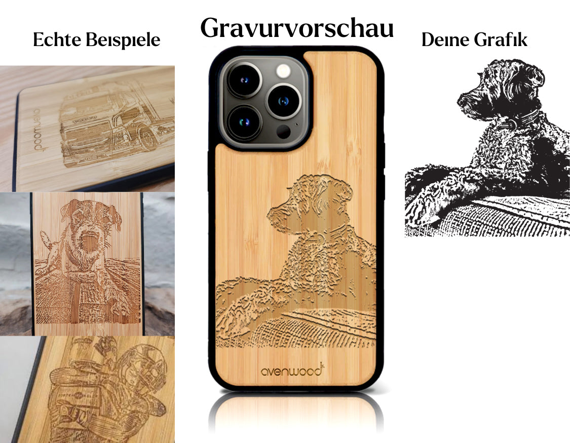 INDIVIDUELL iPhone 15 Plus Bambus-Kunststoff