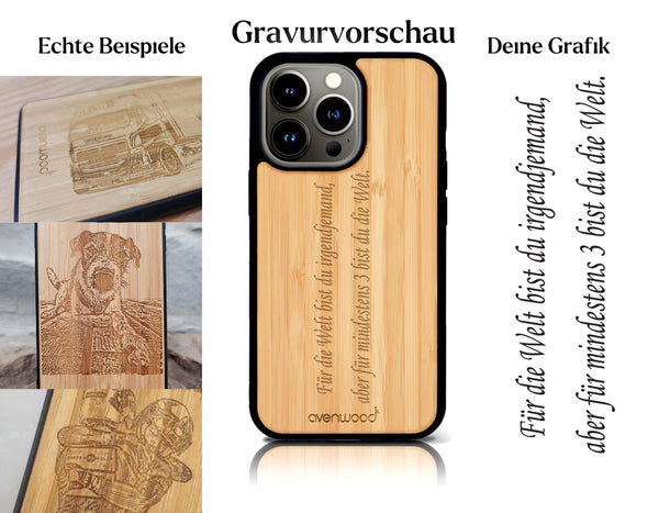 INDIVIDUELL iPhone 14 Pro Bambus-Kunststoff