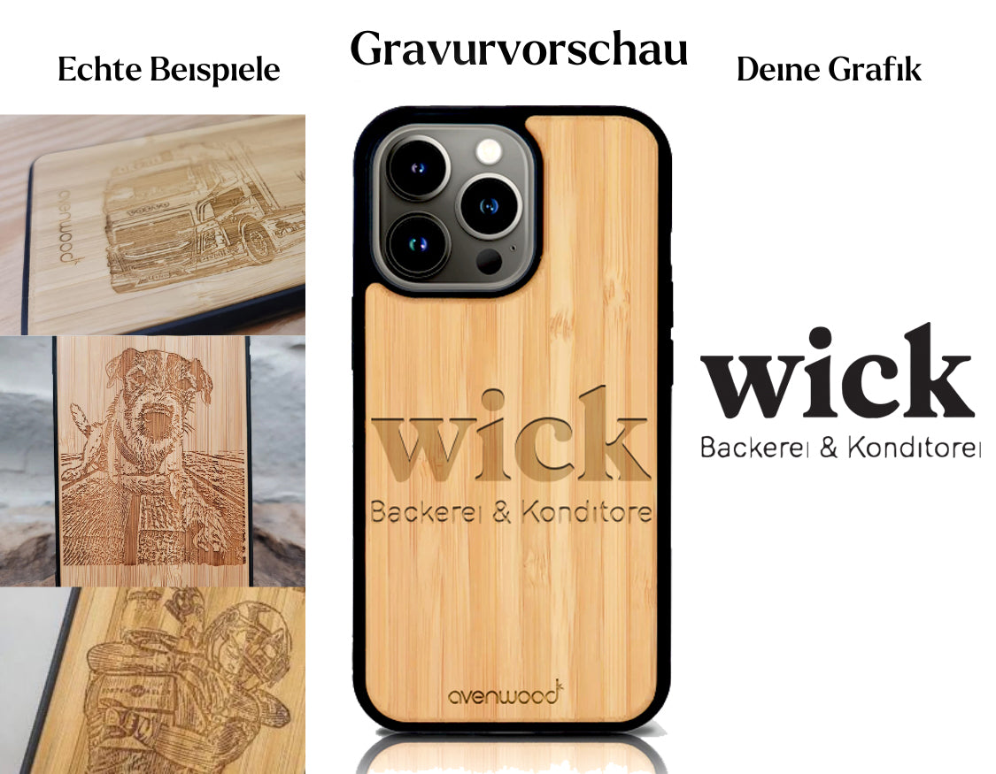 INDIVIDUELL iPhone 15 Pro Bambus-Kunststoff