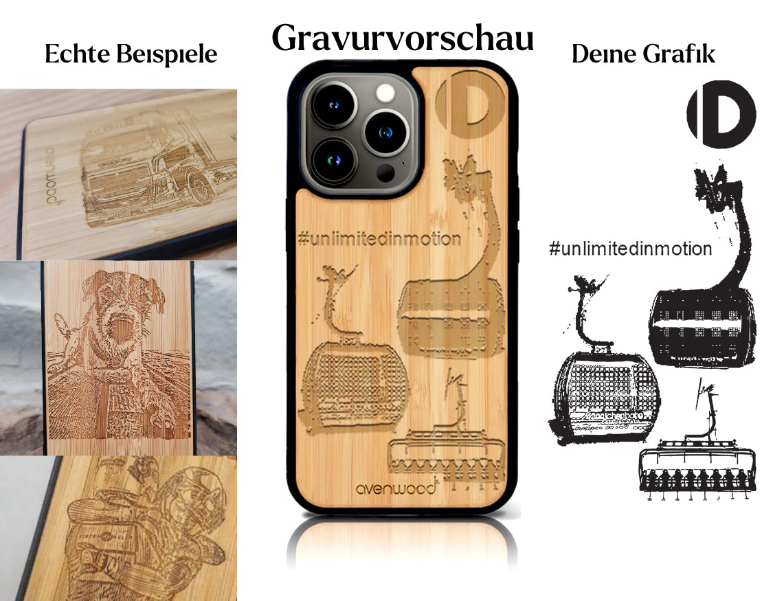 INDIVIDUELL iPhone 14 Pro Bambus-Kunststoff