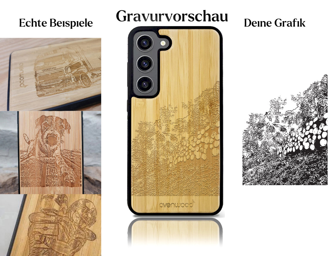 INDIVIDUELL Samsung Galaxy S23 Bambus-Kunststoff