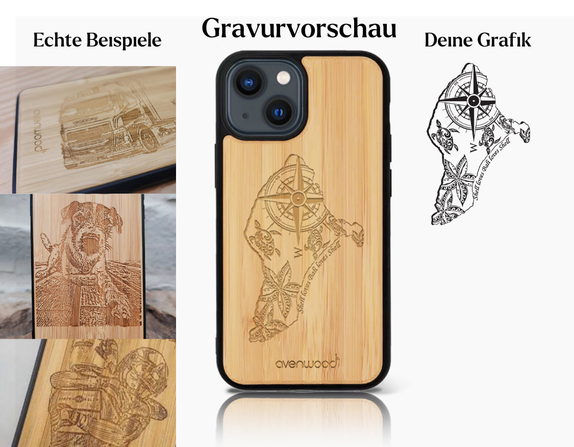 INDIVIDUELL iPhone 14 Bambus-Kunststoff