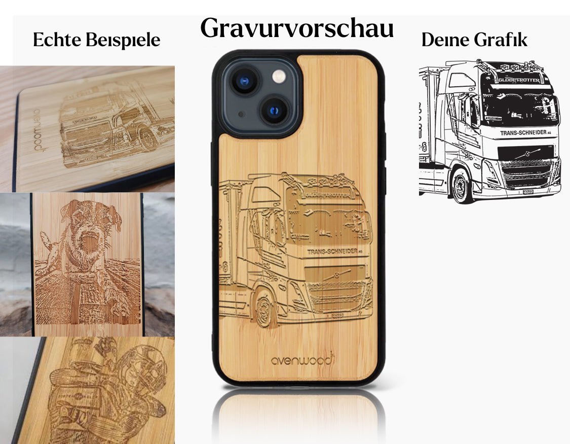 INDIVIDUELL iPhone 14 Bambus-Kunststoff