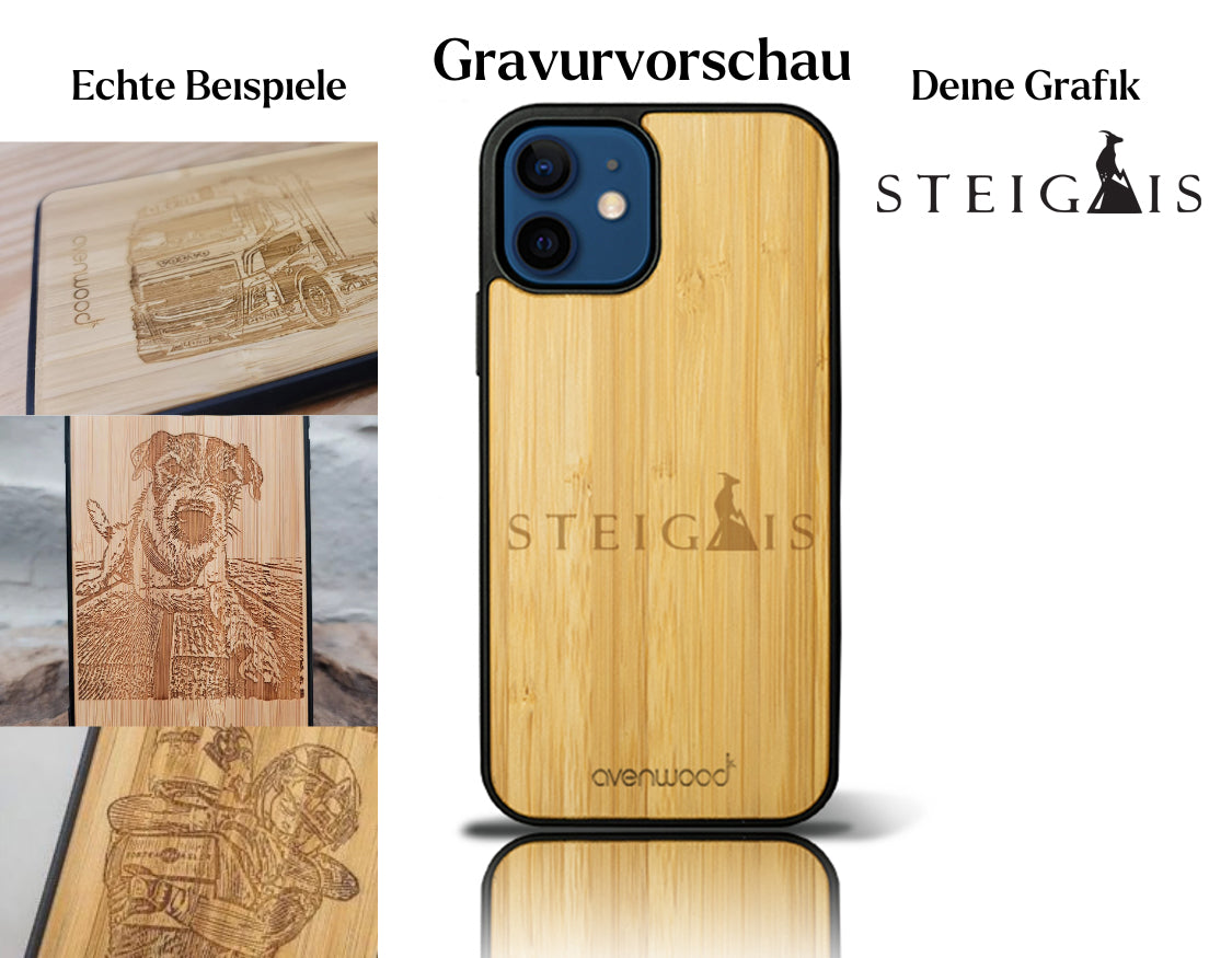 INDIVIDUELL iPhone 12 Bambus-Kunststoff