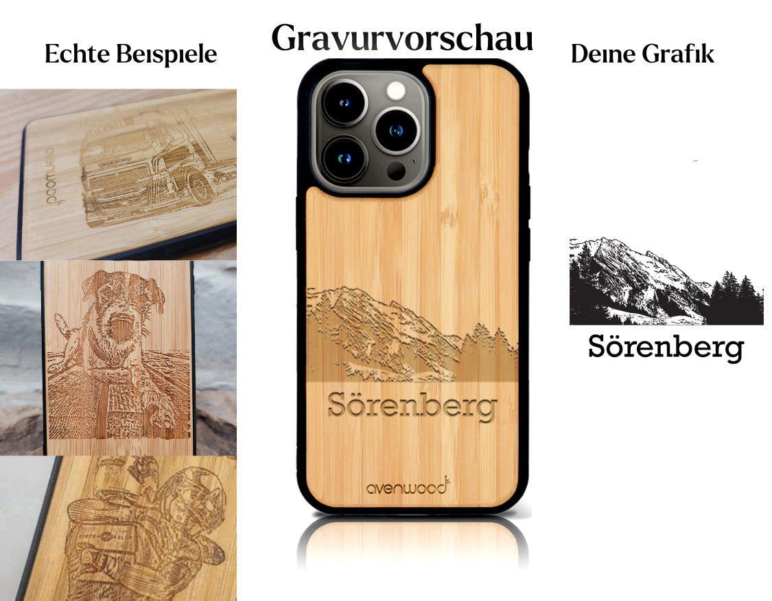 INDIVIDUELL iPhone 14 Pro Max Bambus-Kunststoff