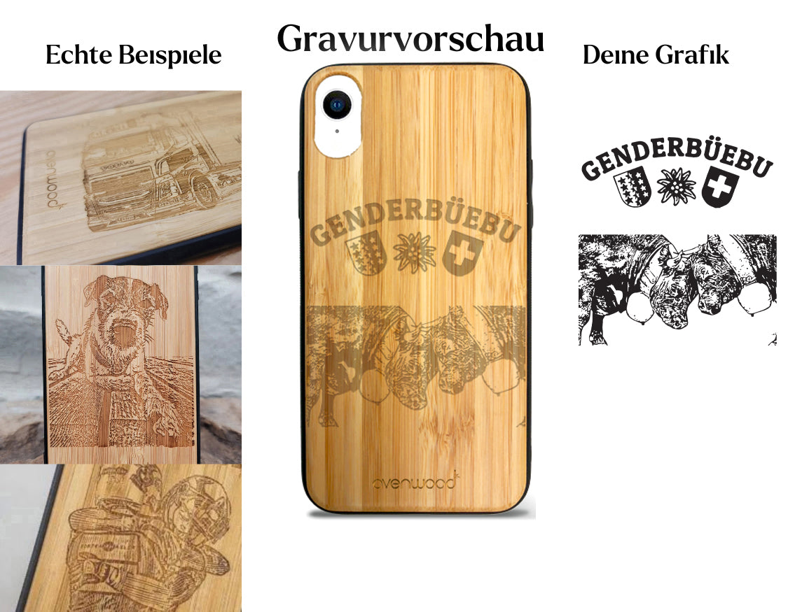 INDIVIDUELL iPhone XR Bambus-Kunststoff