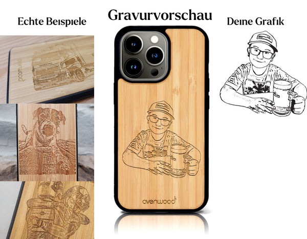 INDIVIDUELL iPhone 15 Bambus-Kunststoff