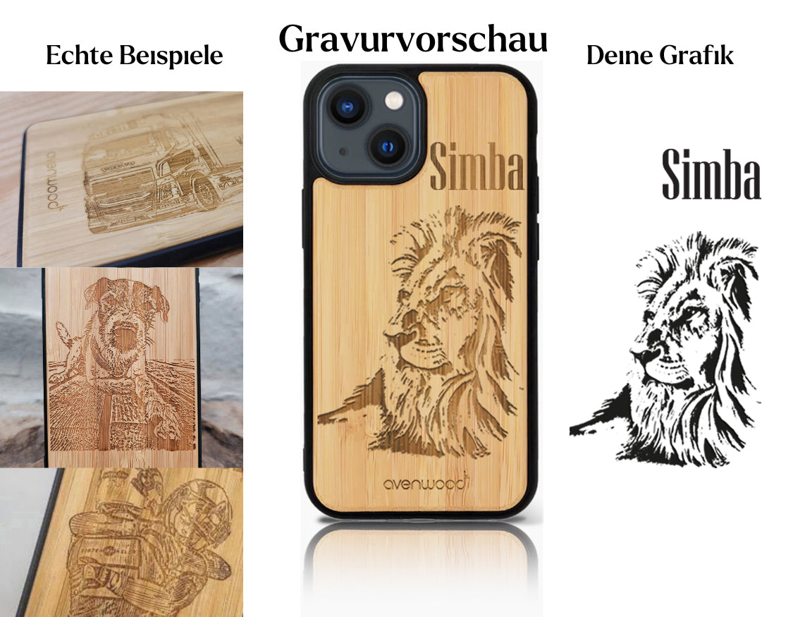 INDIVIDUELL iPhone 14 Bambus-Kunststoff