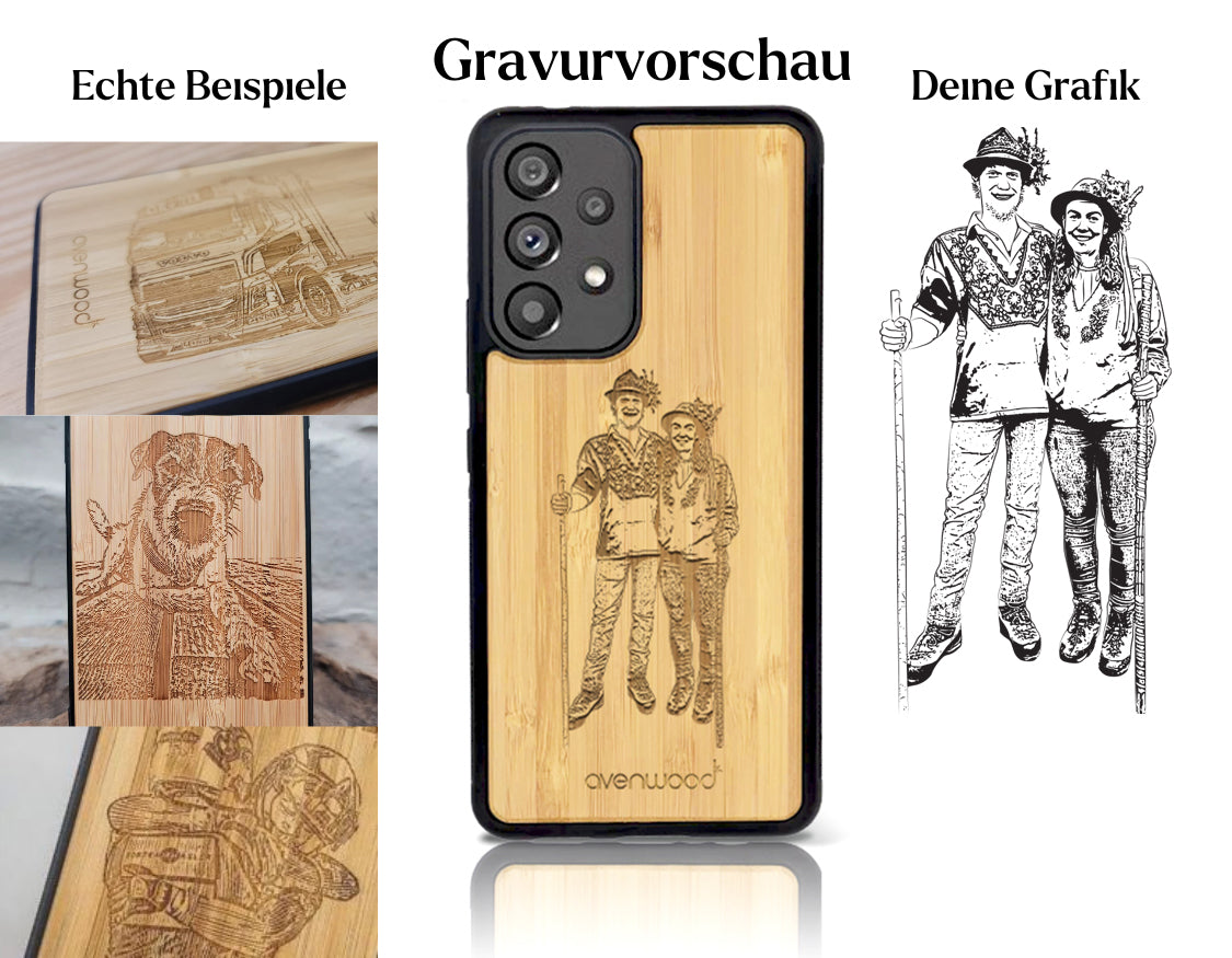 INDIVIDUELL Samsung Galaxy A54 Bambus-Kunststoff