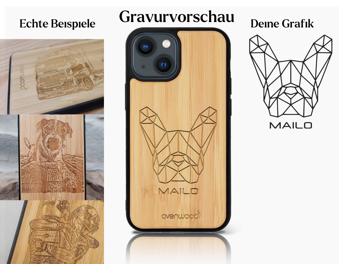INDIVIDUELL iPhone 14 Bambus-Kunststoff