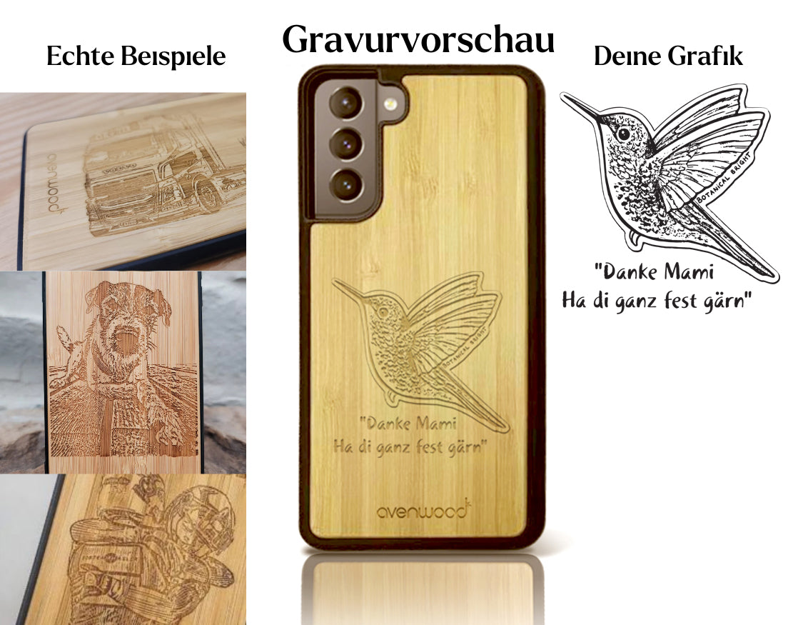 INDIVIDUELL Samsung Galaxy S21 Bambus-Kunststoff