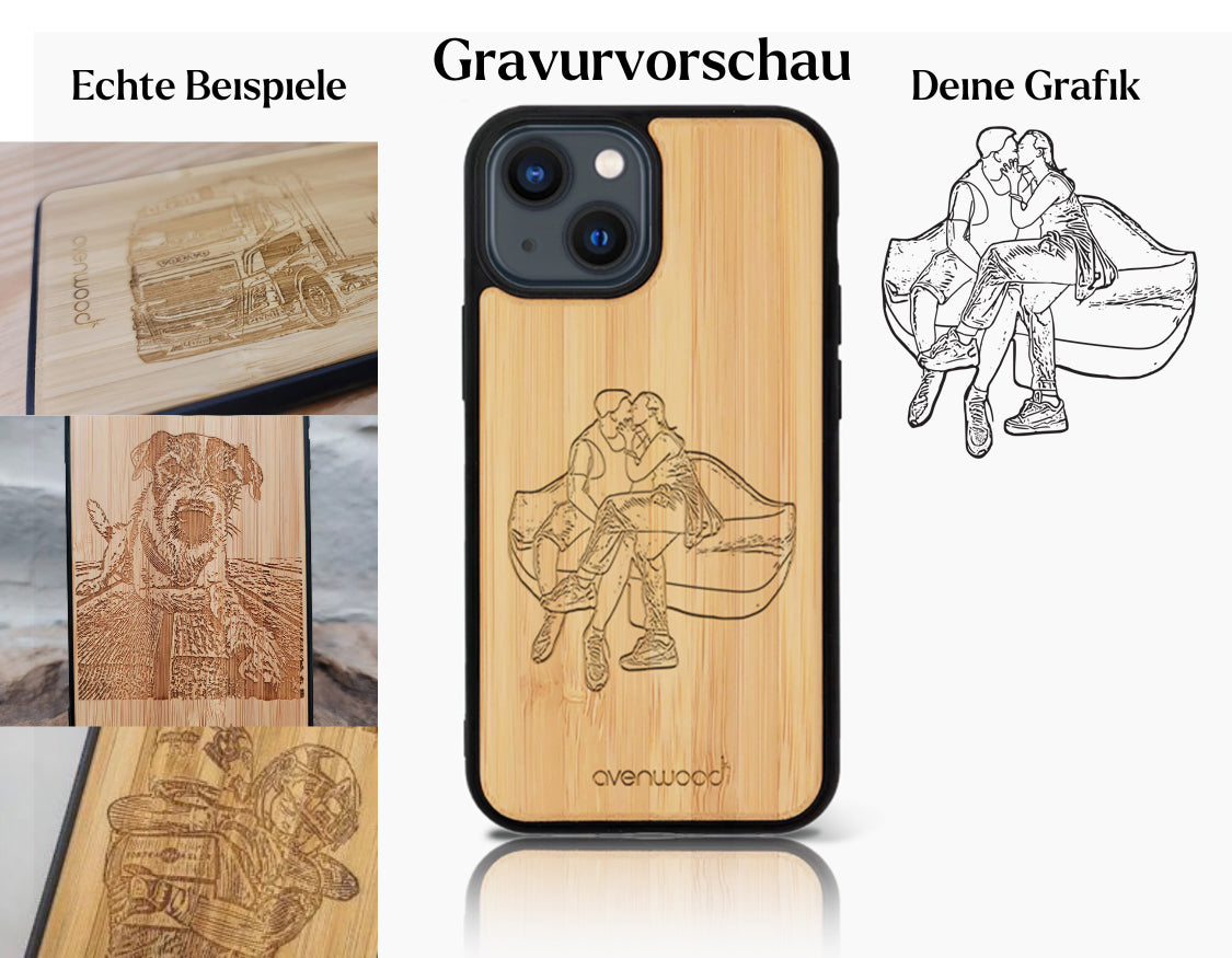 INDIVIDUELL iPhone 14 Bambus-Kunststoff