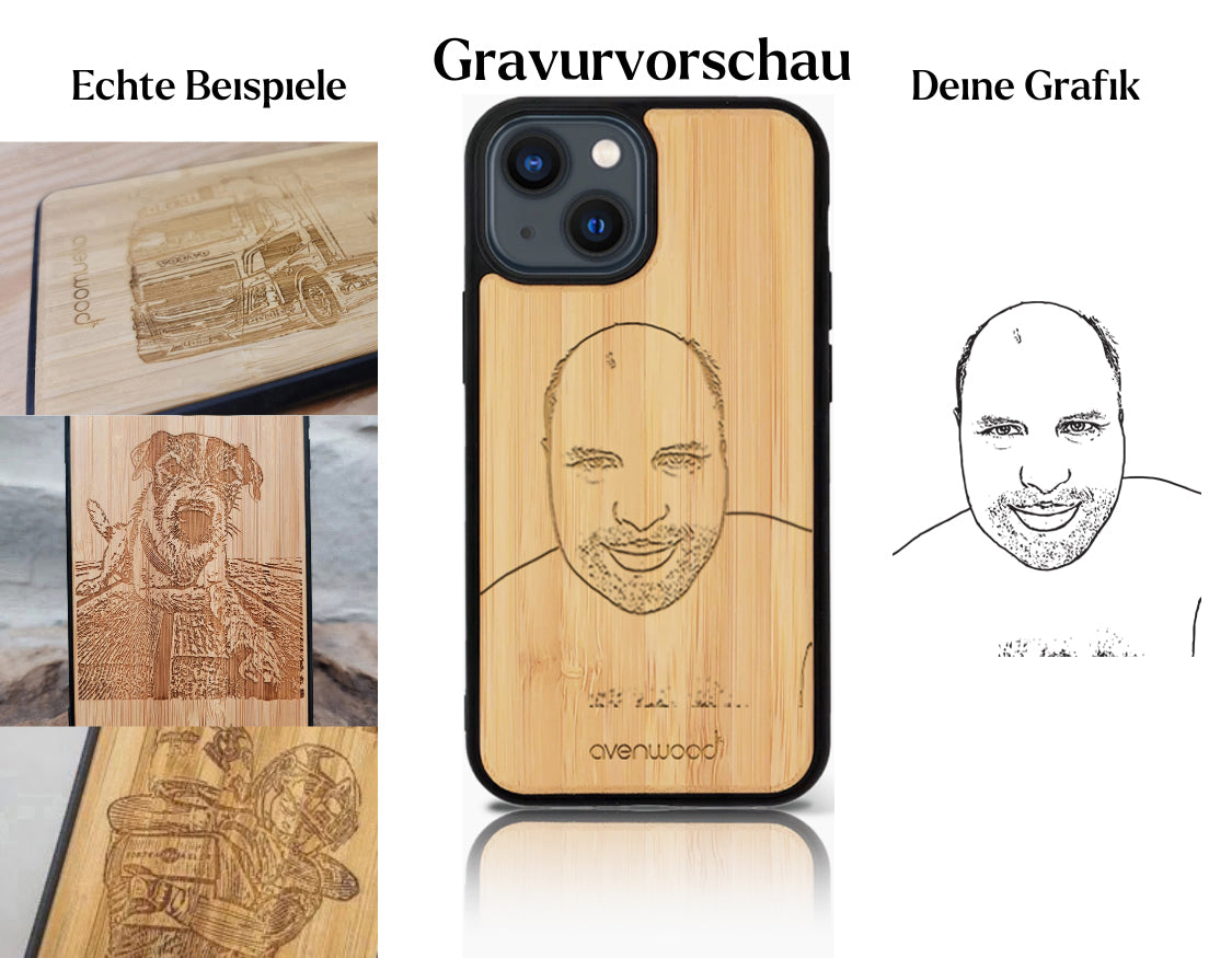 INDIVIDUELL iPhone 14 Bambus-Kunststoff