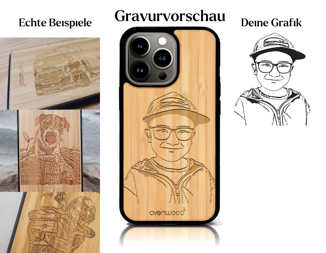 INDIVIDUELL iPhone 15 Bambus-Kunststoff